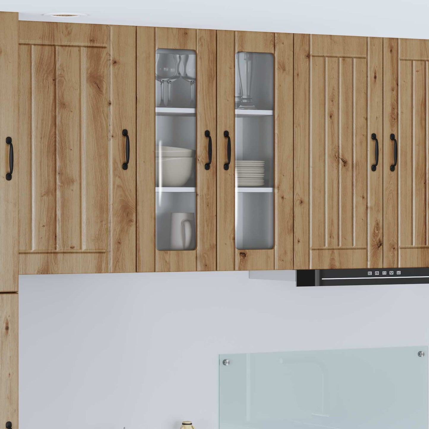 vidaXL Κρεμαστό ντουλάπι κουζίνας με ράφι Artisan Oak 60 x 31 x 80 εκ.