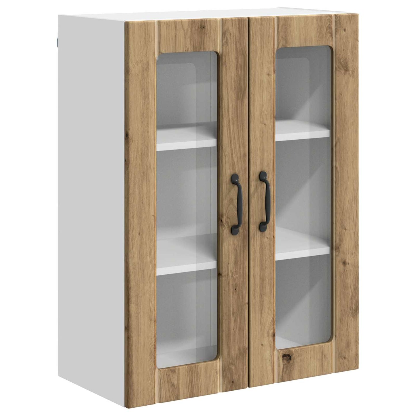 vidaXL Κρεμαστό ντουλάπι κουζίνας με ράφι Artisan Oak 60 x 31 x 80 εκ.