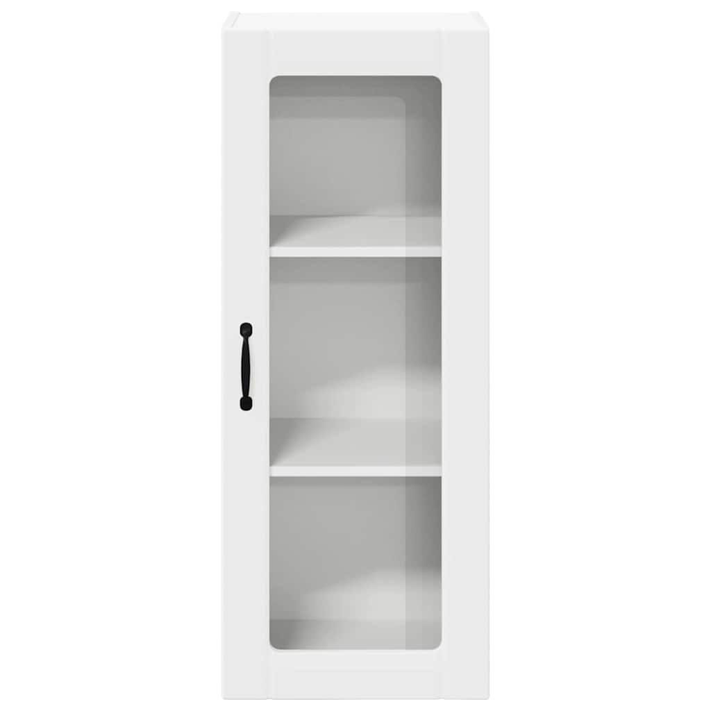vidaXL Κρεμαστό ντουλάπι κουζίνας με ράφι Λευκό 40 x 31 x 100 εκ.