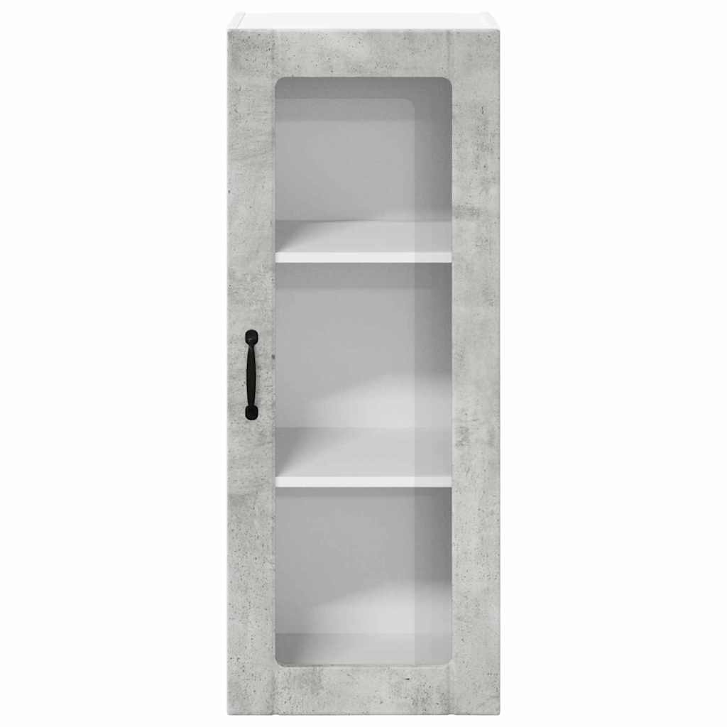 vidaXL Κρεμαστό ντουλάπι κουζίνας Σκυρόδεμα Γκρι 40 x 31 x 100 εκ.