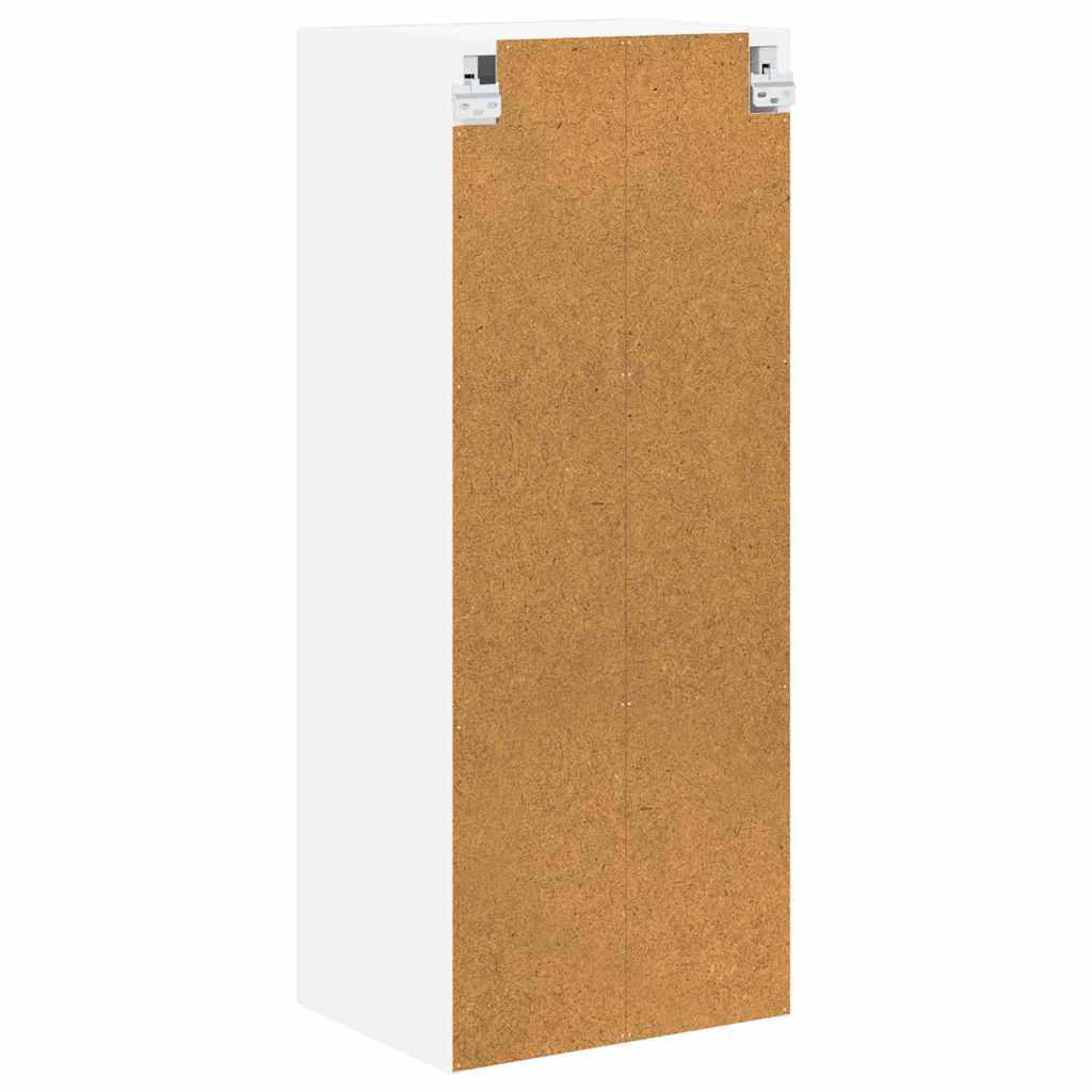 vidaXL Κρεμαστό ντουλάπι κουζίνας με ράφι Υψηλής γυαλάδας λευκό