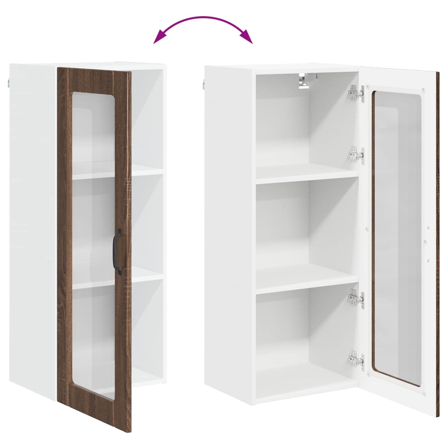 vidaXL Ντουλάπα Κουζίνας Καφέ δρυς 40 x 31 x 100 εκ.