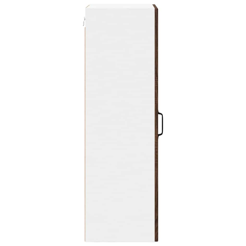 vidaXL Κρεμαστό ντουλάπι κουζίνας με ράφι Καφέ δρυς 40 x 31 x 100 εκ.