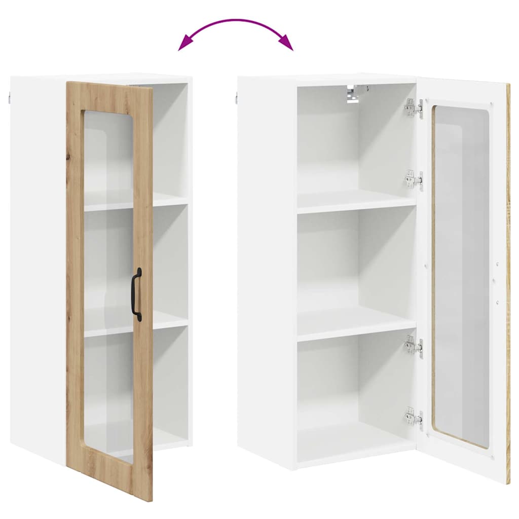 vidaXL Κρεμαστό ντουλάπι κουζίνας Artisan Oak 40 x 31 x 100 εκ.