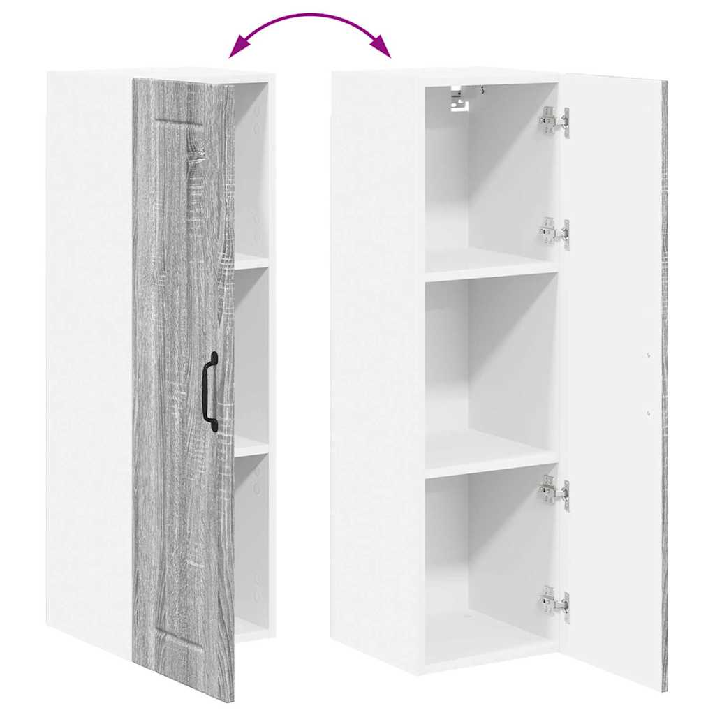 vidaXL Κρεμαστό ντουλάπι κουζίνας Γκρίζο Σονομα 30 x 31 x 100 εκ.