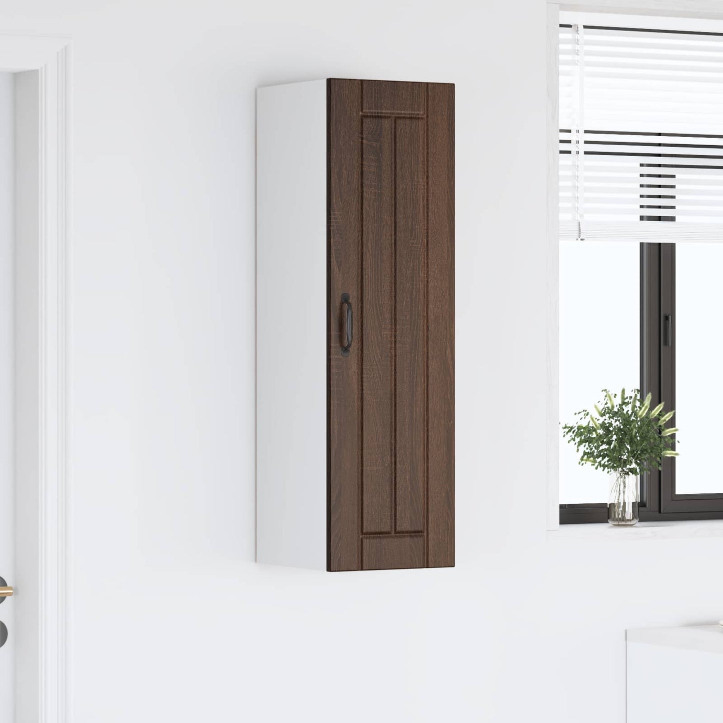 vidaXL Ντουλάπα Τοίχου LUCCA Καφέ Ξύλο Δρυός 30 x 31 x 100 εκ.