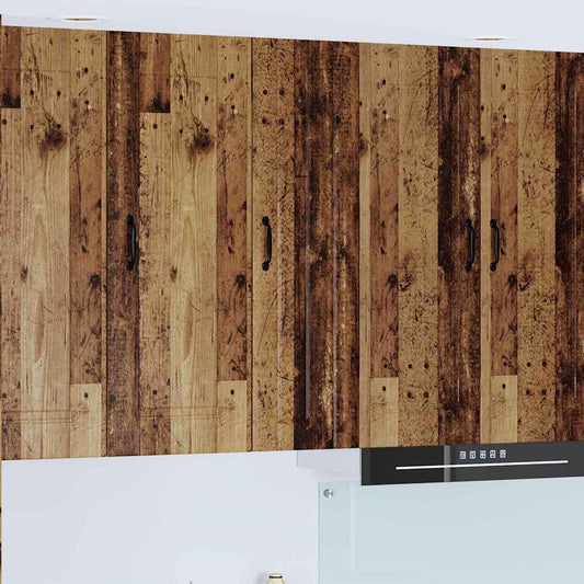 vidaXL Κρεμαστό ντουλάπι κουζίνας με ράφι Παλιό Ξύλο 30 x 31 x 100 εκ.