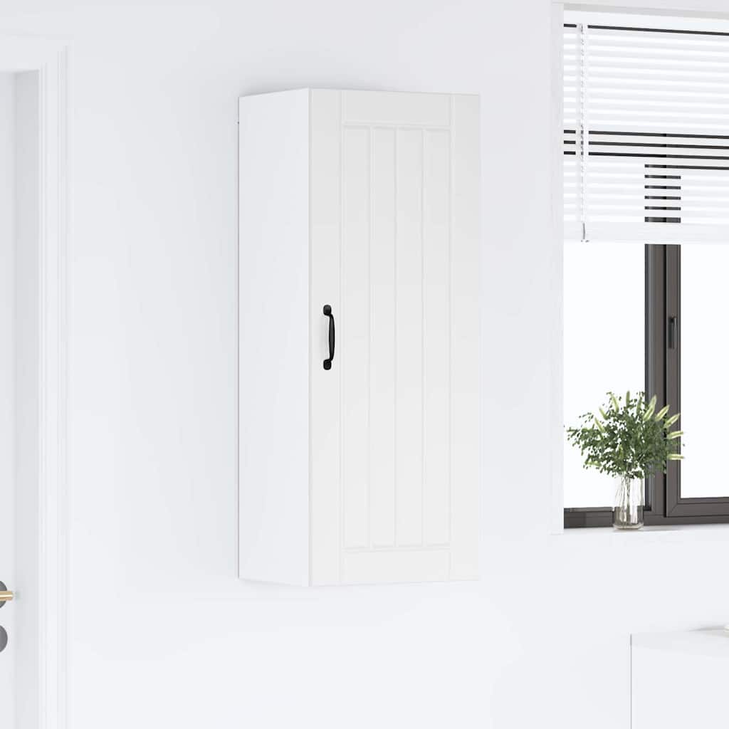 vidaXL Κρεμαστό ντουλάπι κουζίνας με ράφι Λευκό 40 x 31 x 100 εκ.