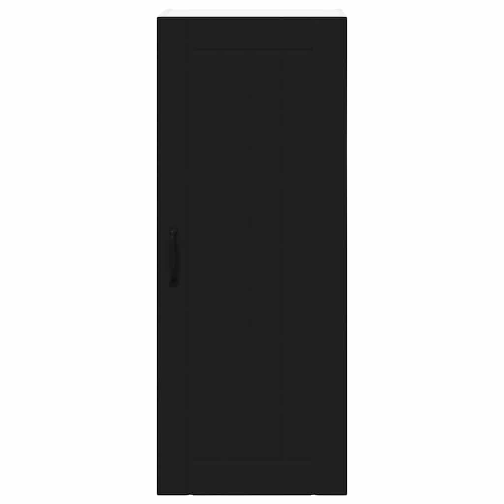 vidaXL Κρεμαστό ντουλάπι κουζίνας με ράφι Μαύρο 40 x 31 x 100 εκ.