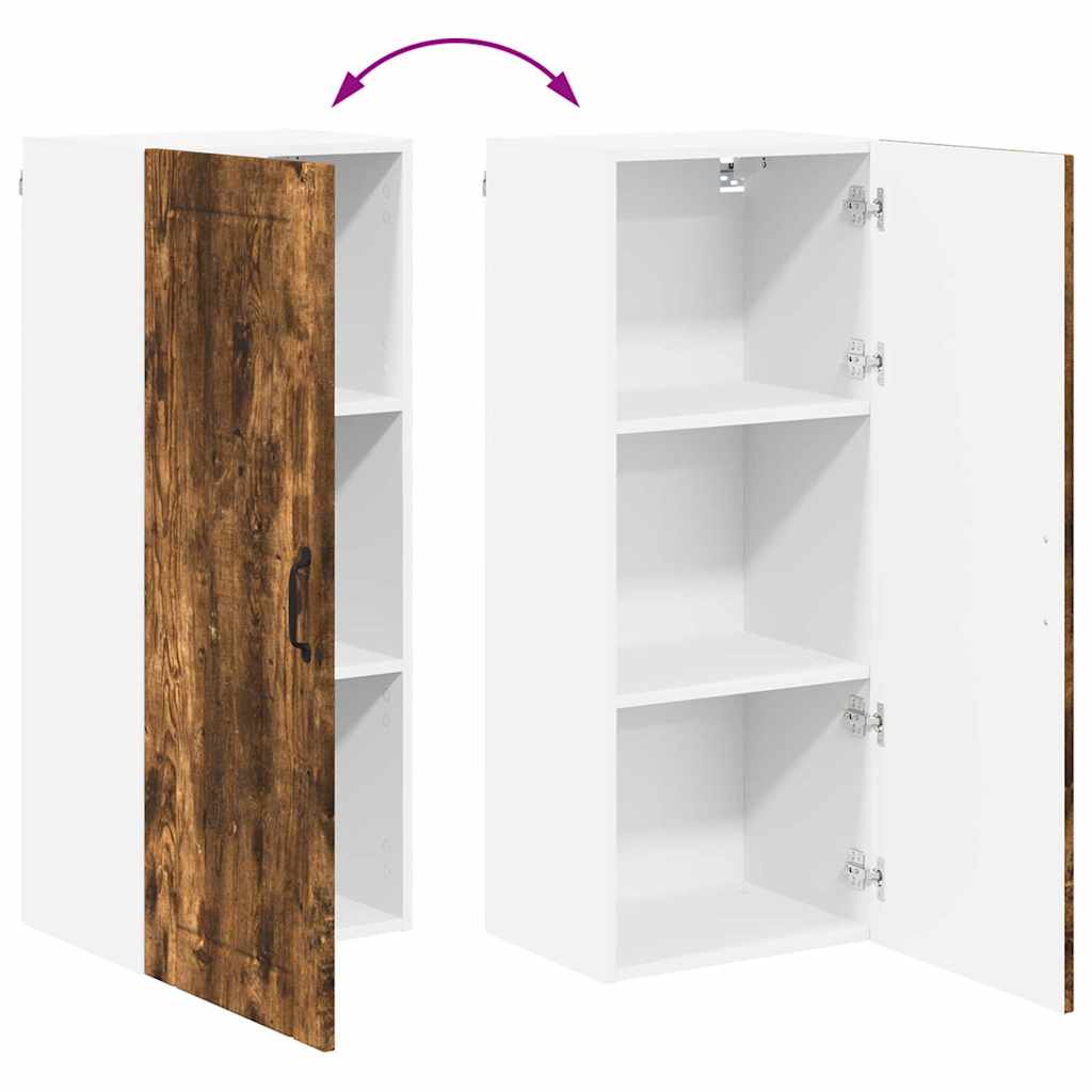 vidaXL Κρεμαστό ντουλάπι κουζίνας Καπνιστό Δρύς 40 x 31 x 100 εκ.