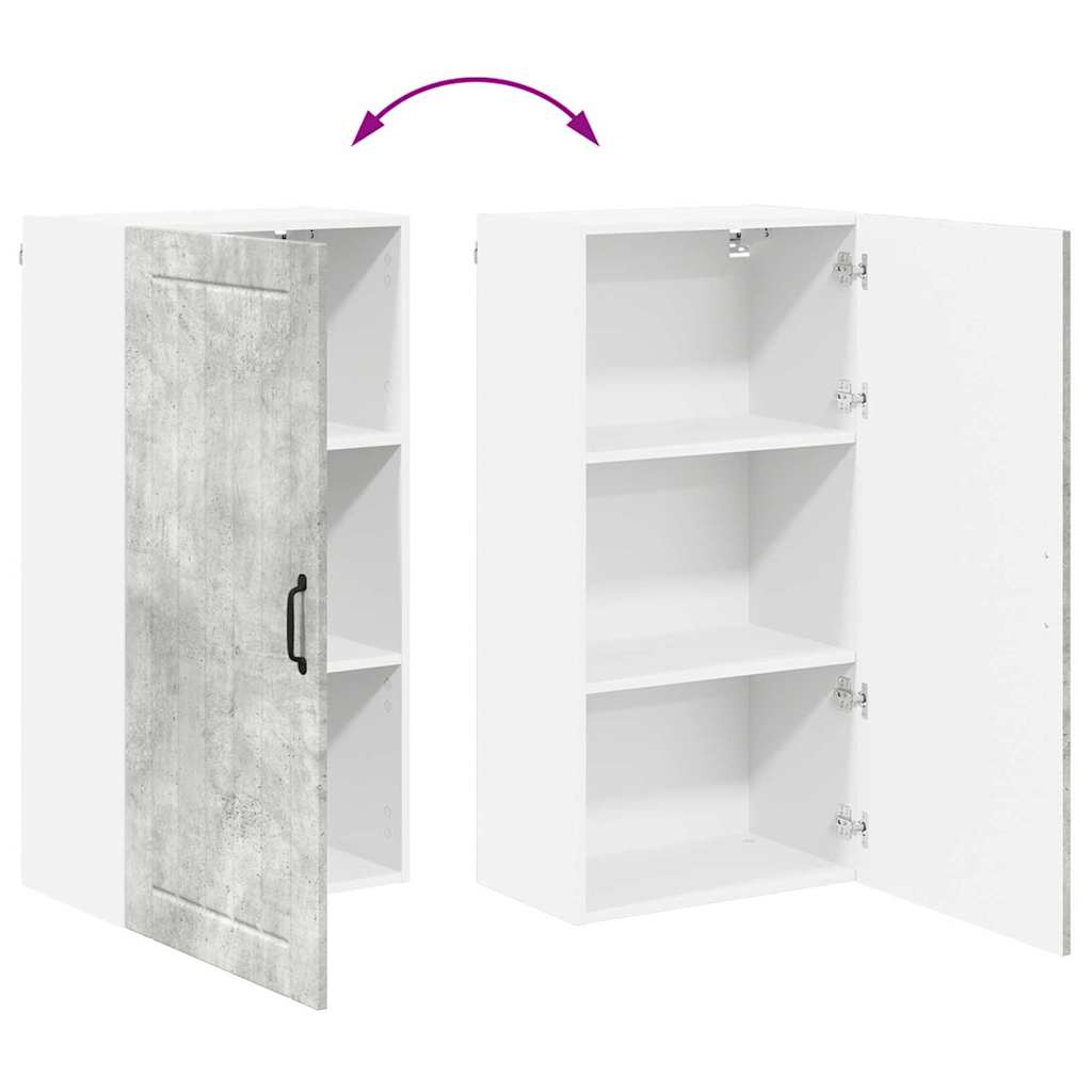 vidaXL Κρεμαστό ντουλάπι κουζίνας Σκυρόδεμα Γκρι 50 x 31 x 100 εκ.