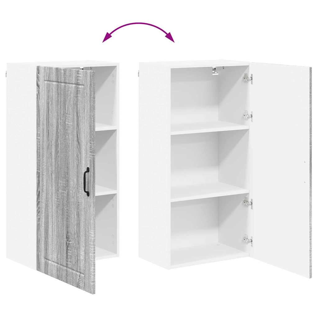 vidaXL Κρεμαστό ντουλάπι κουζίνας Γκρίζο Σονομα 50 x 31 x 100 εκ.