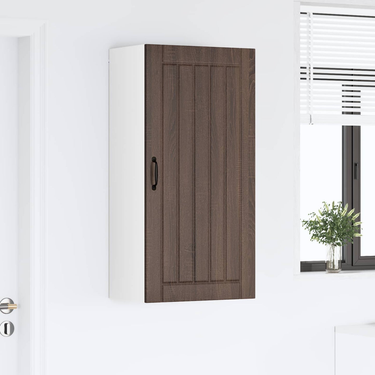 vidaXL Ντουλάπα Τοίχου LUCCA Καφέ Ξύλο Δρυός 50 x 31 x 100 εκ.