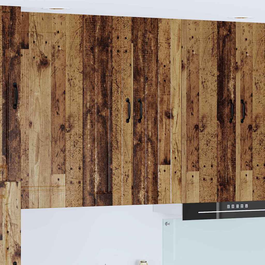 vidaXL Κρεμαστό ντουλάπι κουζίνας με ράφι Παλιό Ξύλο 60 x 31 x 100 εκ.