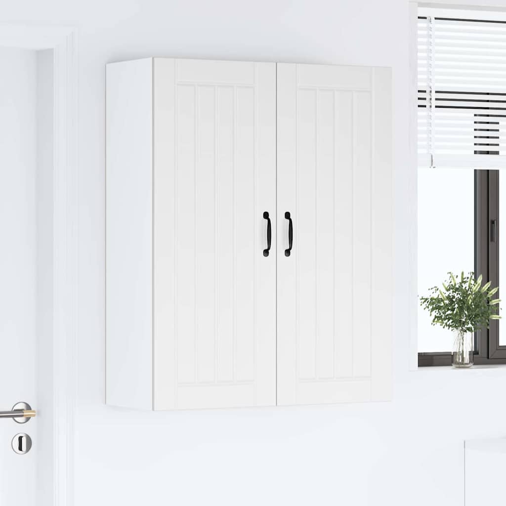 vidaXL Κρεμαστό ντουλάπι κουζίνας με ράφι Λευκό 80 x 31 x 100 εκ.