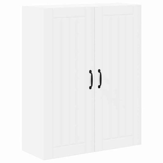 vidaXL Κρεμαστό ντουλάπι κουζίνας με ράφι Λευκό 80 x 31 x 100 εκ.