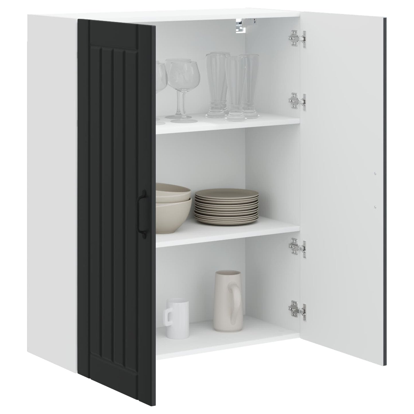 vidaXL Ντουλάπα Κουζίνας Μαύρο 80 x 31 x 100 εκ. Επεξεργασμένο ξύλο