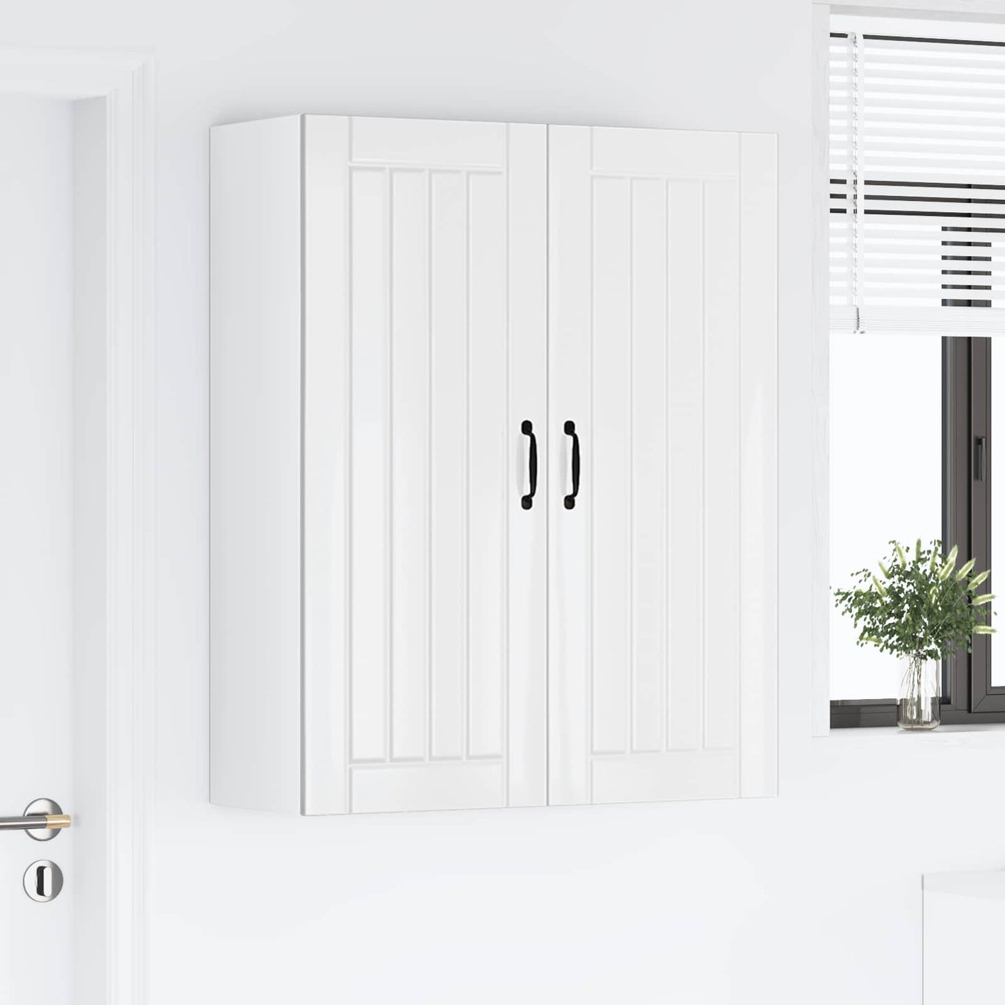 vidaXL Ντουλάπα Κουζίνας Υψηλής γυαλάδας λευκό 80 x 31 x 100 εκ.