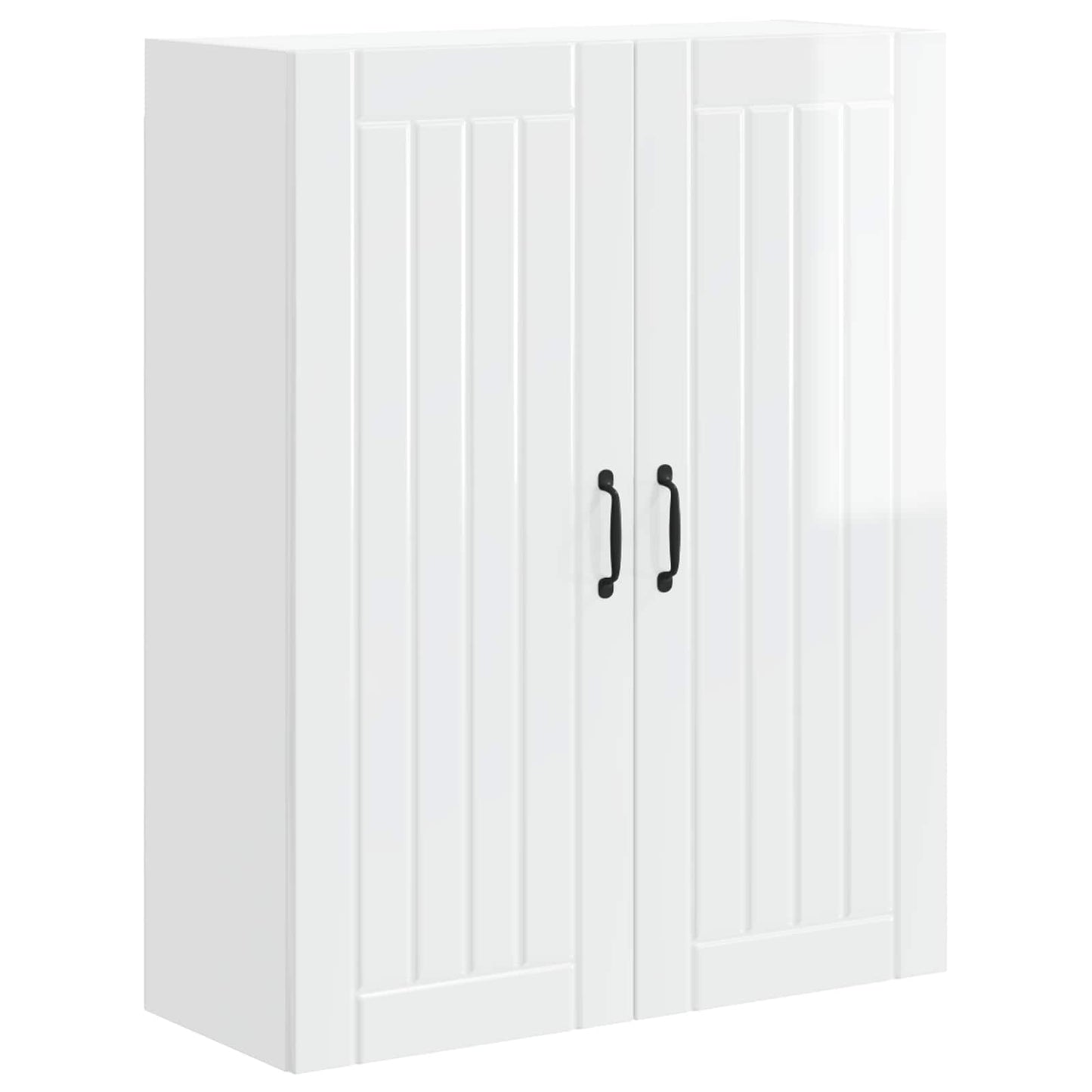 vidaXL Ντουλάπα Κουζίνας Υψηλής γυαλάδας λευκό 80 x 31 x 100 εκ.