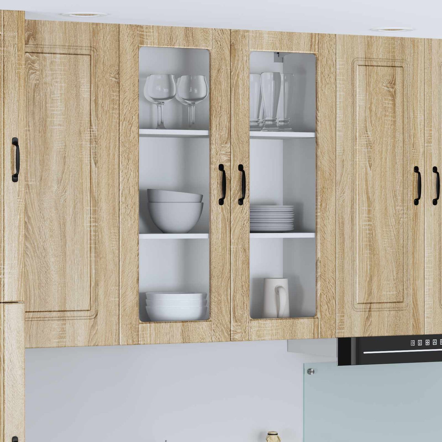 vidaXL Κρεμαστό ντουλάπι κουζίνας Δρύς Sonoma 80 x 31 x 100 εκ.