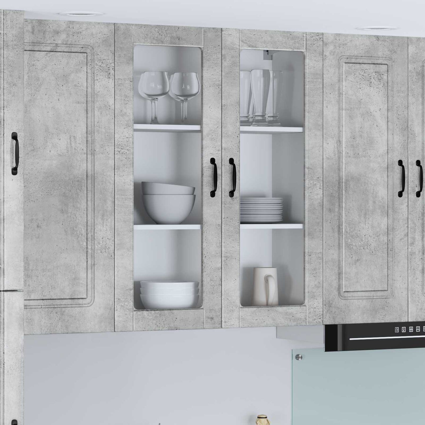 vidaXL Ραφιέρα τοίχου LUCCA Γκρι Σκυροδέματος 80 x 31 x 100 εκ.