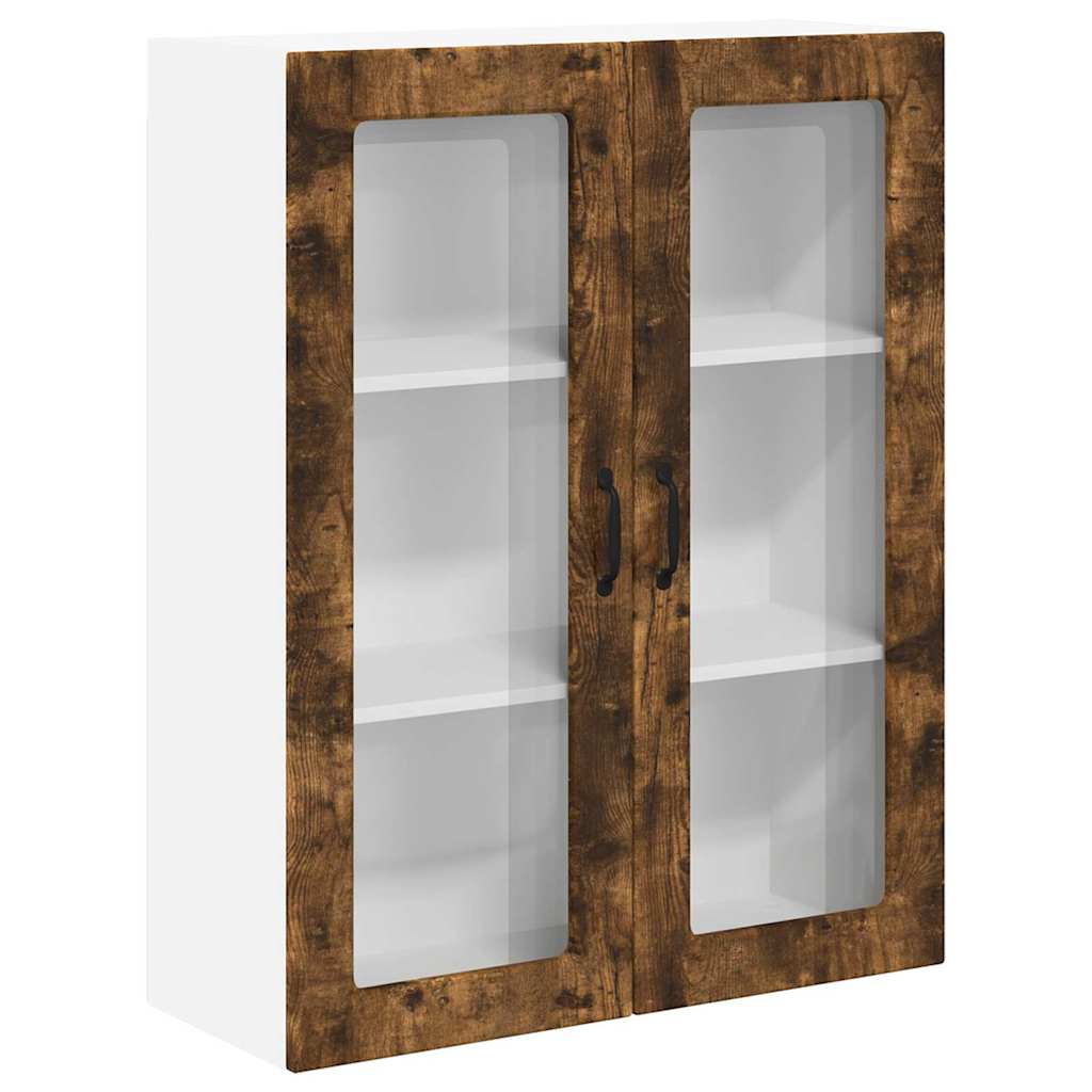 vidaXL Κρεμαστό ντουλάπι κουζίνας Καπνιστή δρυς 80 x 31 x 100 εκ.