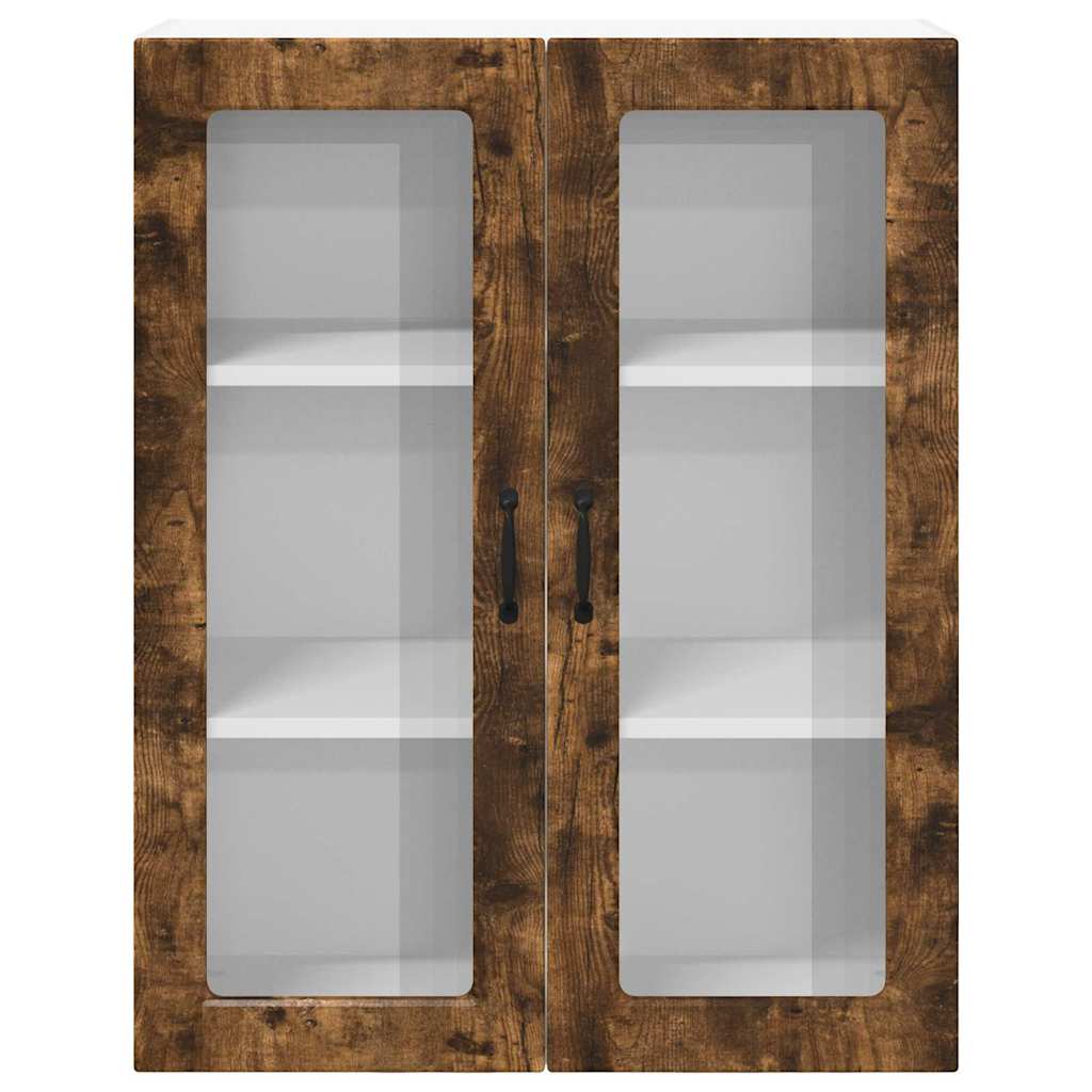 vidaXL Κρεμαστό ντουλάπι κουζίνας Καπνιστή δρυς 80 x 31 x 100 εκ.