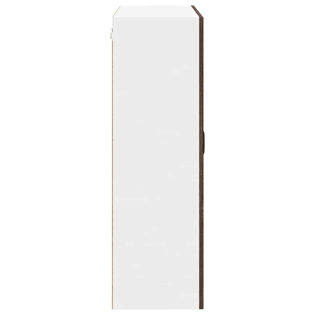 vidaXL Κρεμαστό ντουλάπι κουζίνας με ράφι Καφέ δρυς 80 x 31 x 100 εκ.