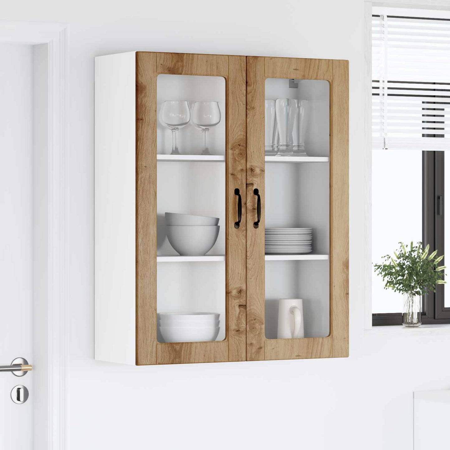 vidaXL Κρεμαστό ντουλάπι κουζίνας Artisan Oak 80 x 31 x 100 εκ.
