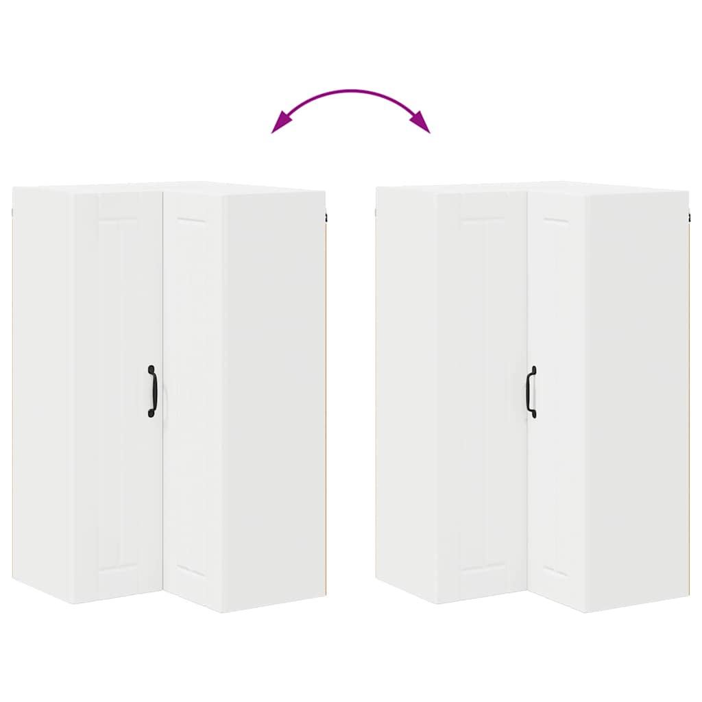 vidaXL Ντουλάπα Κουζίνας Λευκό 57 x 57 x 100 εκ. Επεξεργασμένο ξύλο