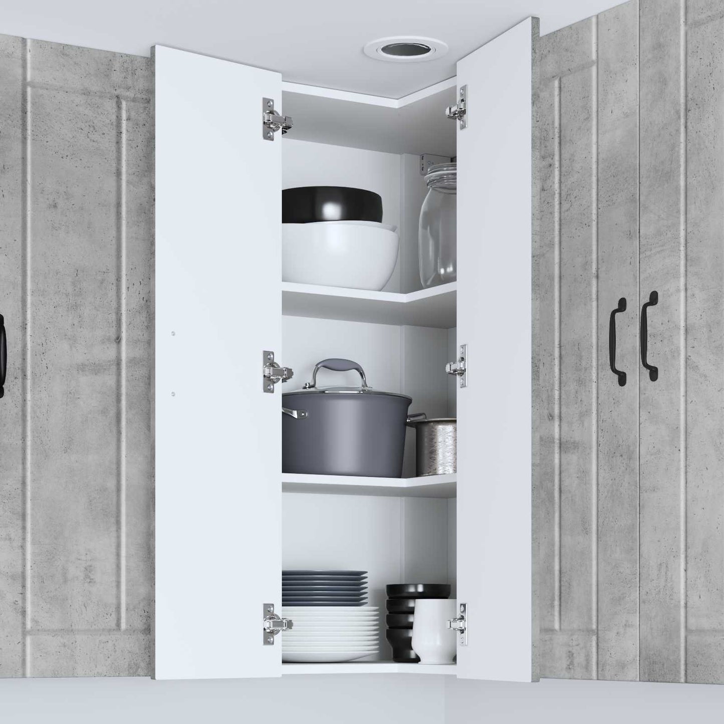 vidaXL Ντουλάπα Κουζίνας Σκυρόδεμα Γκρι 57 x 57 x 100 εκ.