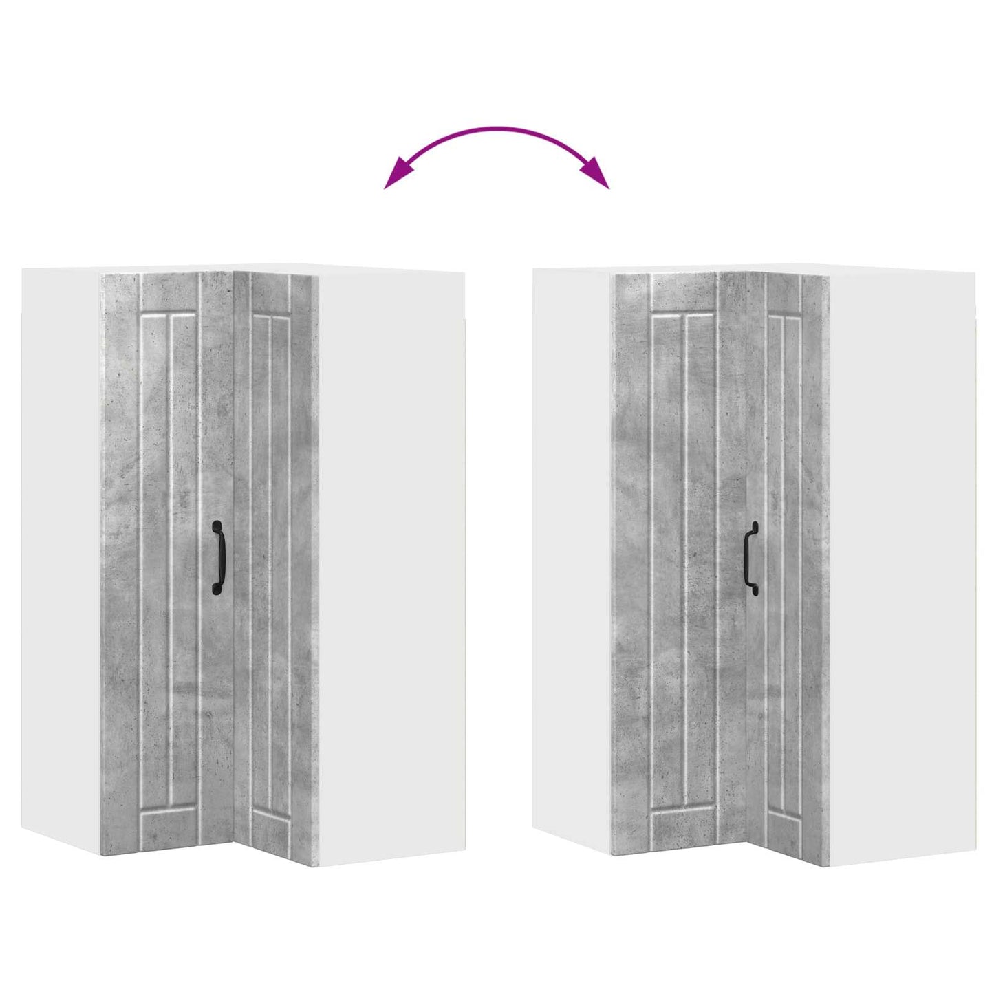 vidaXL Ντουλάπα Κουζίνας Σκυρόδεμα Γκρι 57 x 57 x 100 εκ.