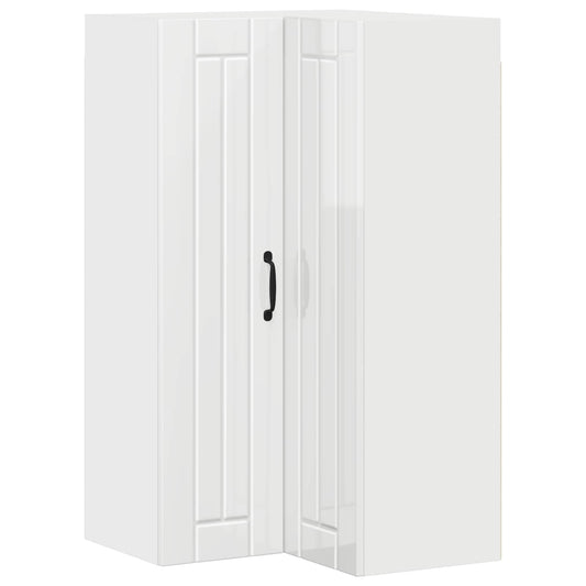 vidaXL Ντουλάπα Κουζίνας Υψηλής γυαλάδας λευκό 57 x 57 x 100 εκ.