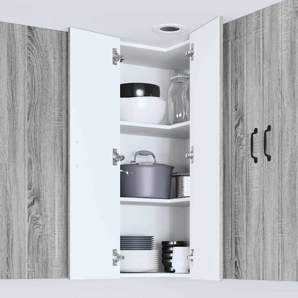 vidaXL Ντουλάπα Κουζίνας με ράφι Γκρίζο Σονομα 57 x 57 x 100 εκ.