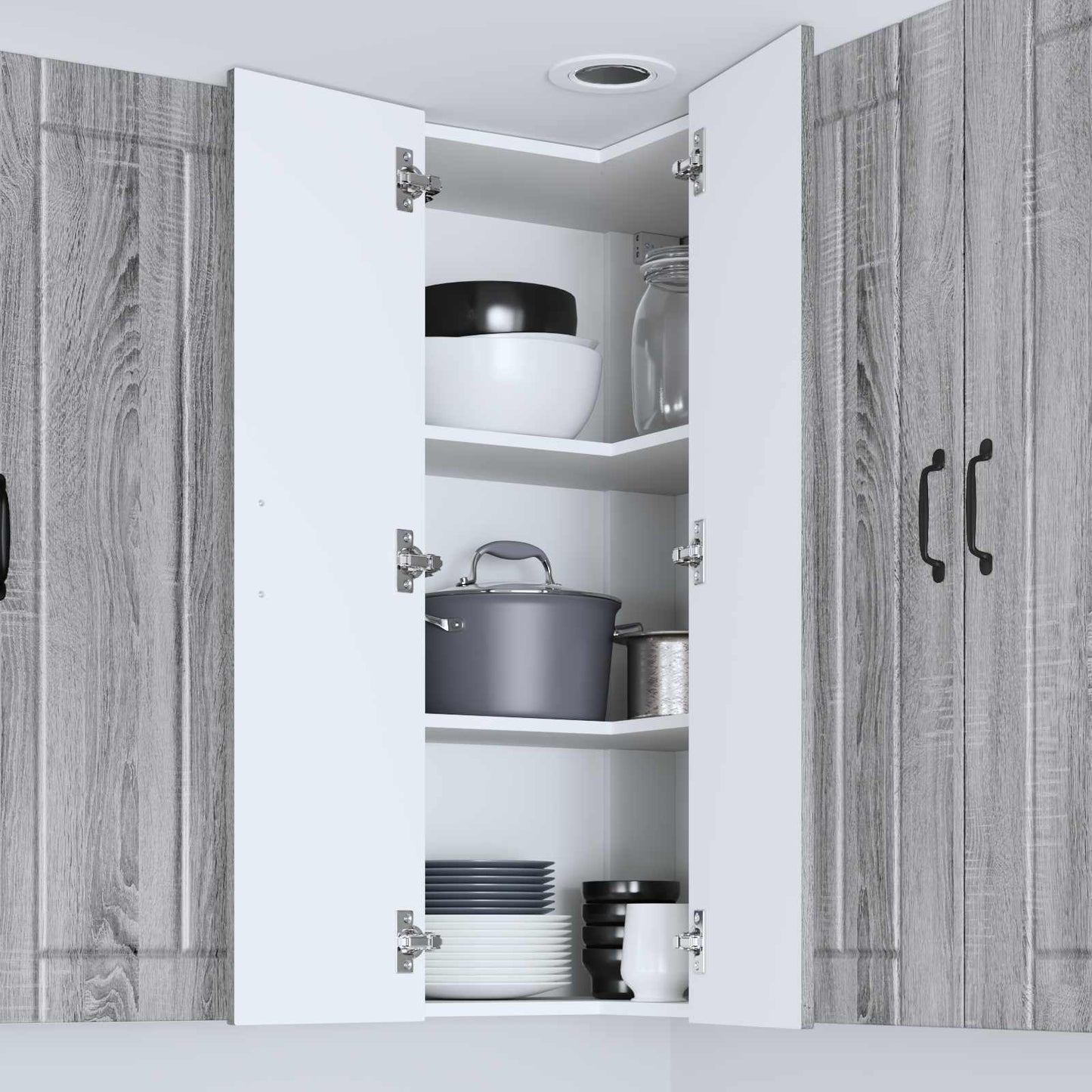 vidaXL Ντουλάπα Κουζίνας Γκρίζο Σονομα 57 x 57 x 100 εκ.