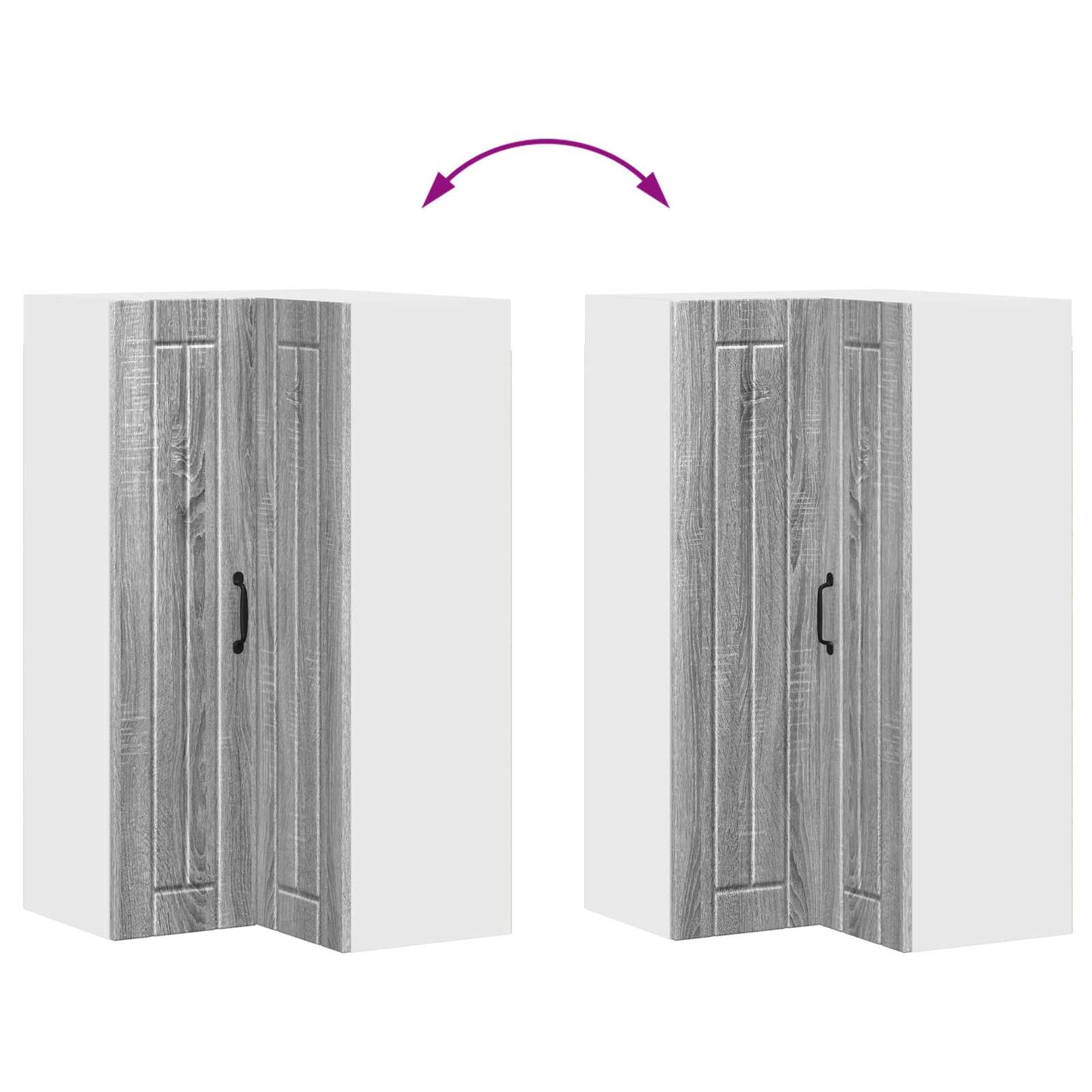 vidaXL Ντουλάπα Κουζίνας Γκρίζο Σονομα 57 x 57 x 100 εκ.