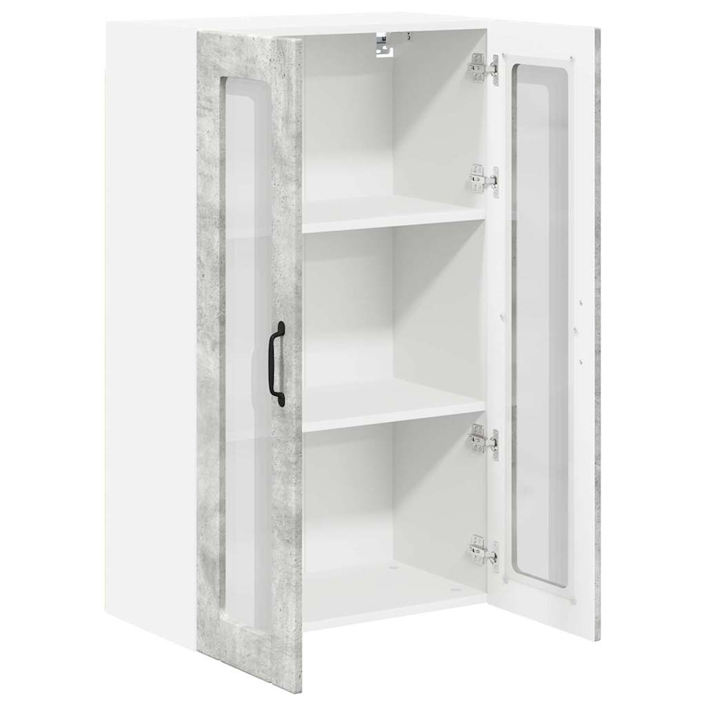 vidaXL Κρεμαστό ντουλάπι κουζίνας Γκρι σκυροδέματος 60 x 31 x 100 εκ.