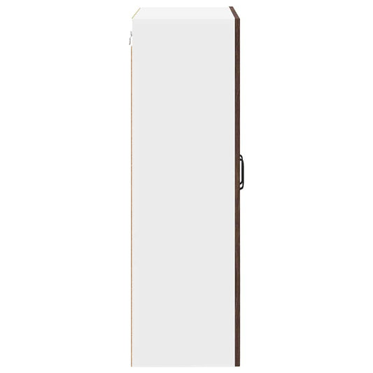 vidaXL Κρεμαστό ντουλάπι κουζίνας με πόρτα Καφέ δρυς 60 x 31 x 100 εκ.