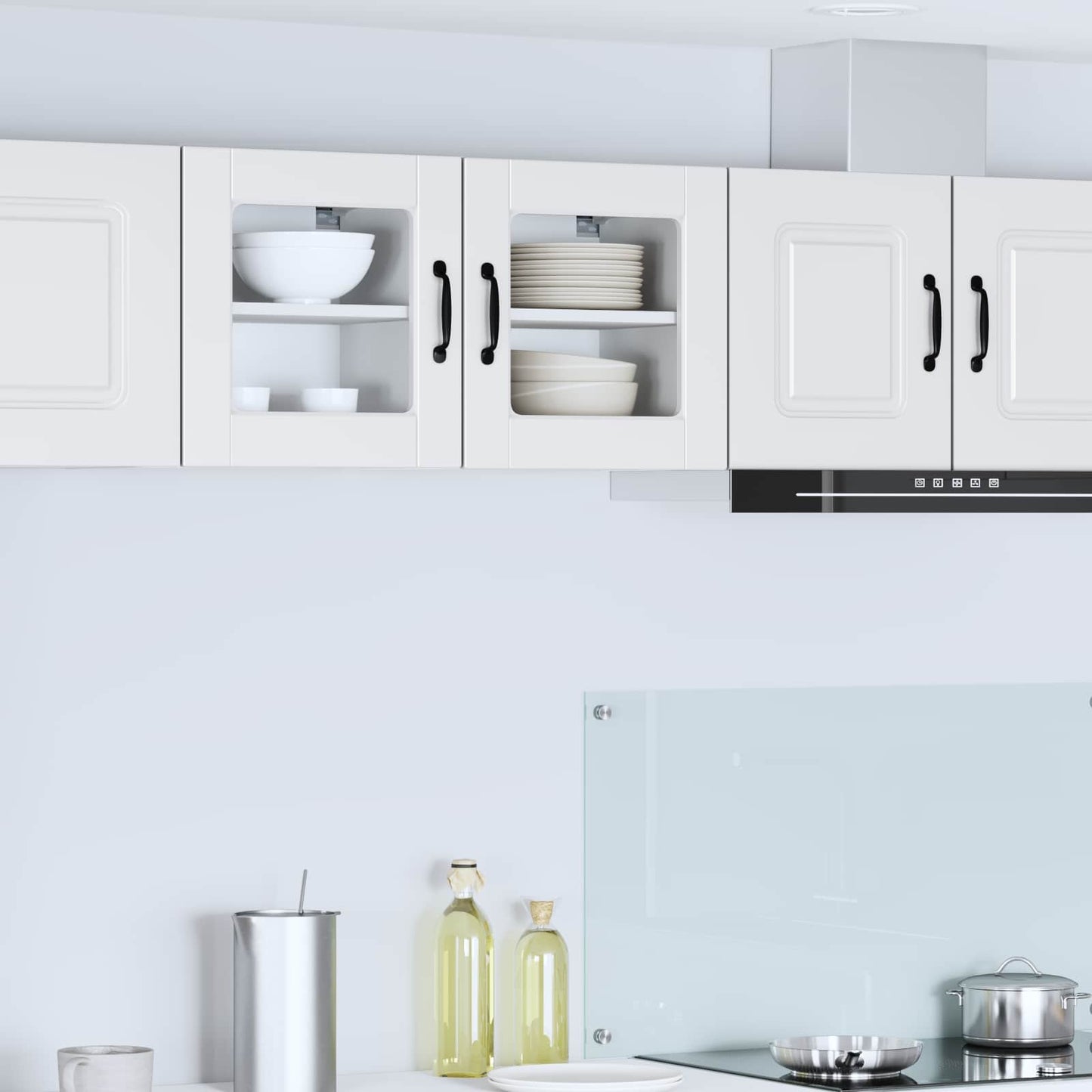 vidaXL Ντουλάπα Κουζίνας με ράφι με πόρτα 2 pcs Λευκό 40 x 31 x 40 εκ.