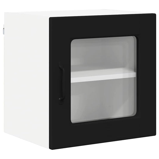 vidaXL Κρεμαστό ντουλάπι κουζίνας με ράφι Μαύρο 40 x 31 x 40 εκ.