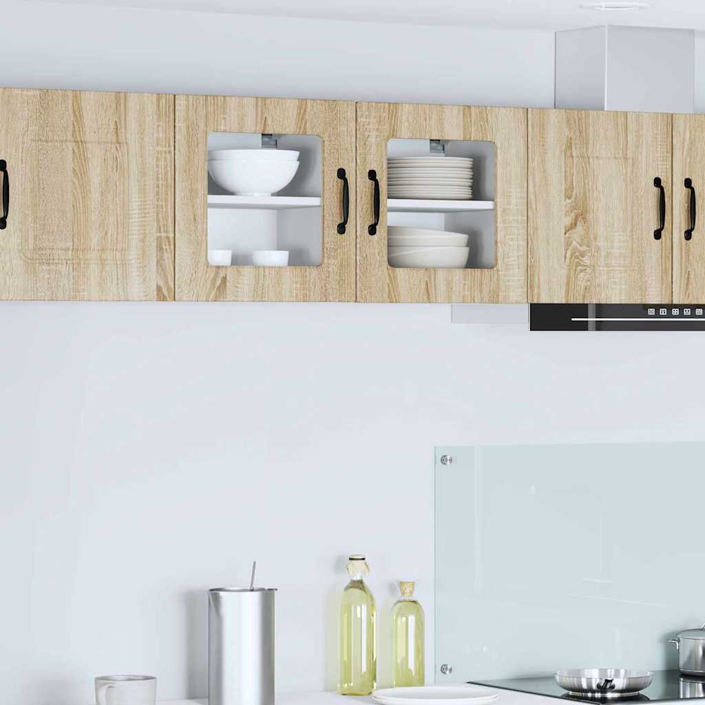 vidaXL Κρεμαστό ντουλάπι κουζίνας 2 pcs Δρύς Sonoma 40 x 31 x 40 εκ.