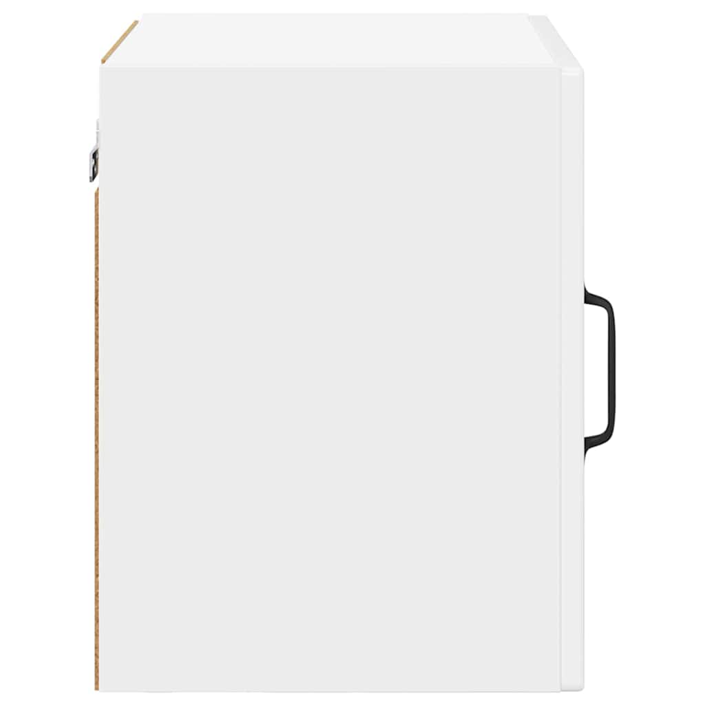 vidaXL Κρεμαστό ντουλάπι κουζίνας με ράφι Υψηλής γυαλάδας λευκό