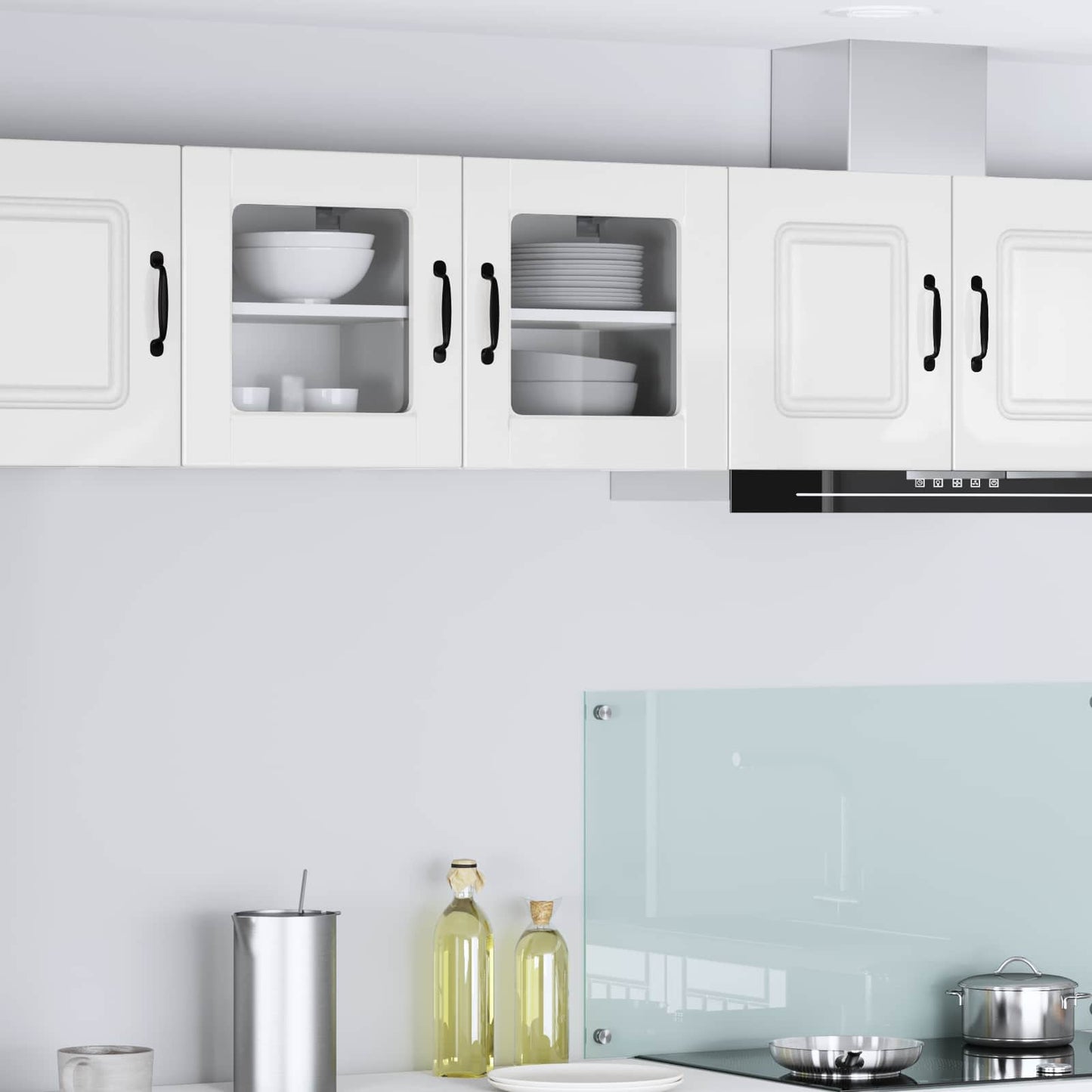 vidaXL Ντουλάπα Κουζίνας 2 pcs Υψηλής γυαλάδας λευκό 40 x 31 x 40 εκ.