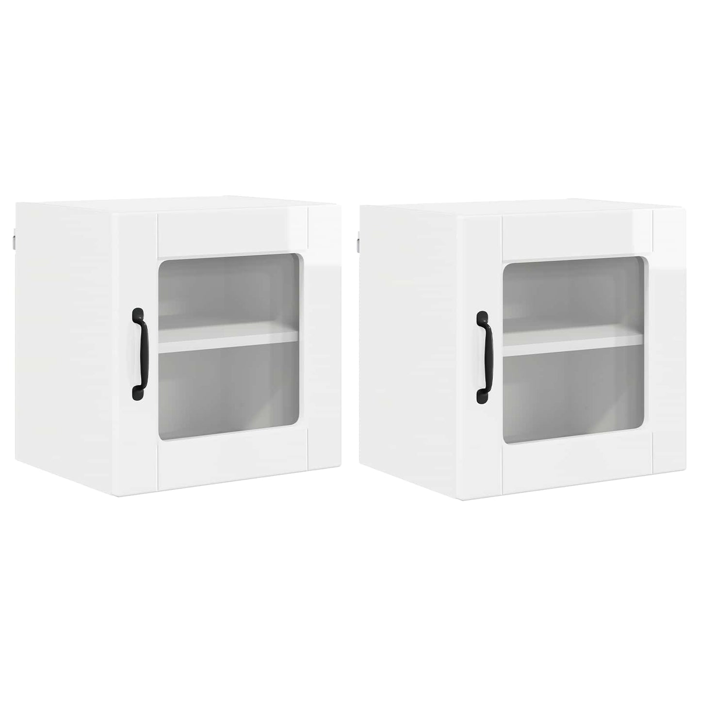 vidaXL Ντουλάπα Κουζίνας 2 pcs Υψηλής γυαλάδας λευκό 40 x 31 x 40 εκ.