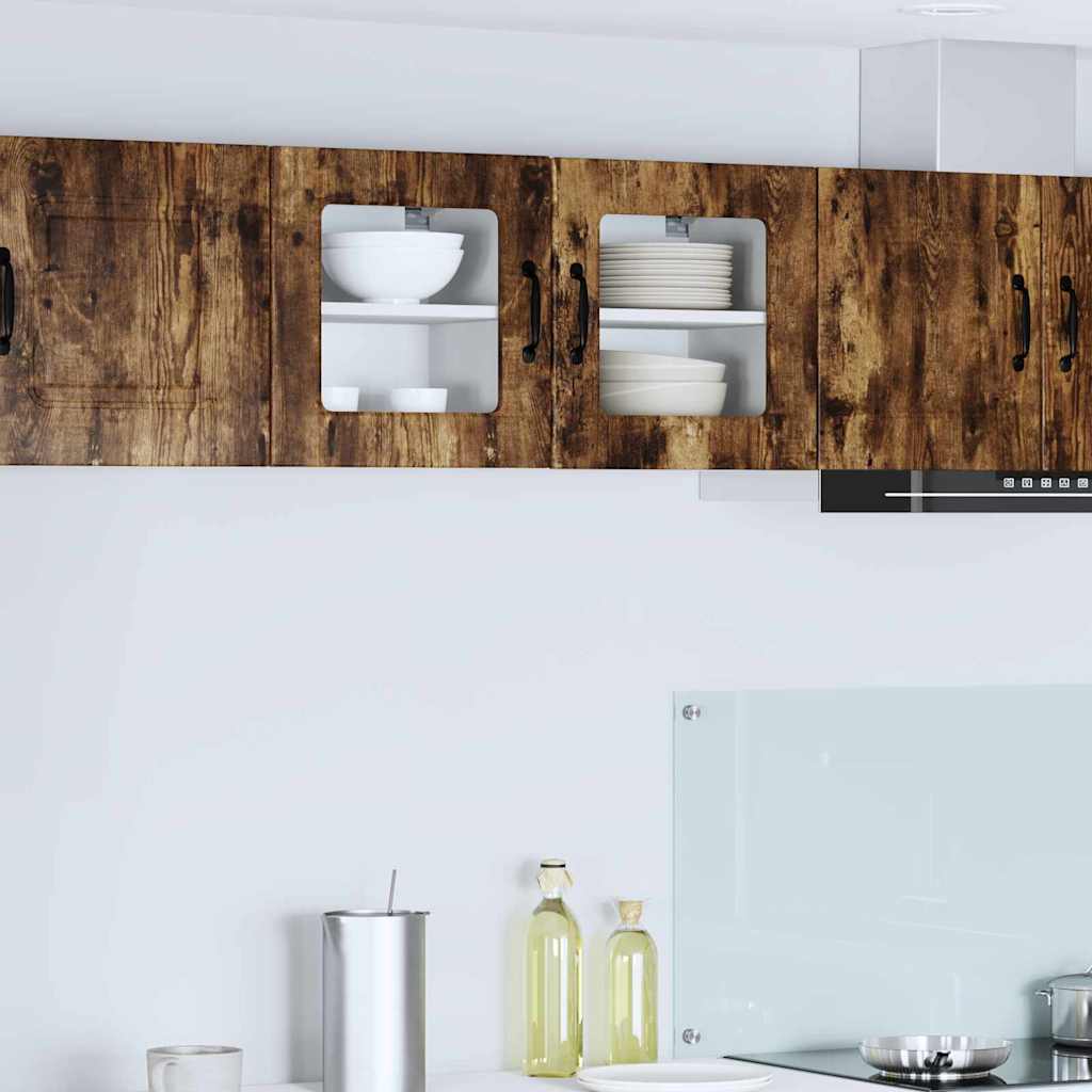 vidaXL Κρεμαστό ντουλάπι κουζίνας 2 pcs Καπνιστό Δρύς 40 x 31 x 40 εκ.