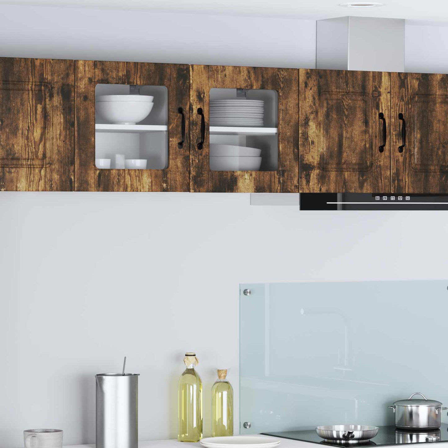 vidaXL Ντουλάπα Κουζίνας με ράφι 2 pcs Καπνιστό Δρύς 40 x 31 x 40 εκ.