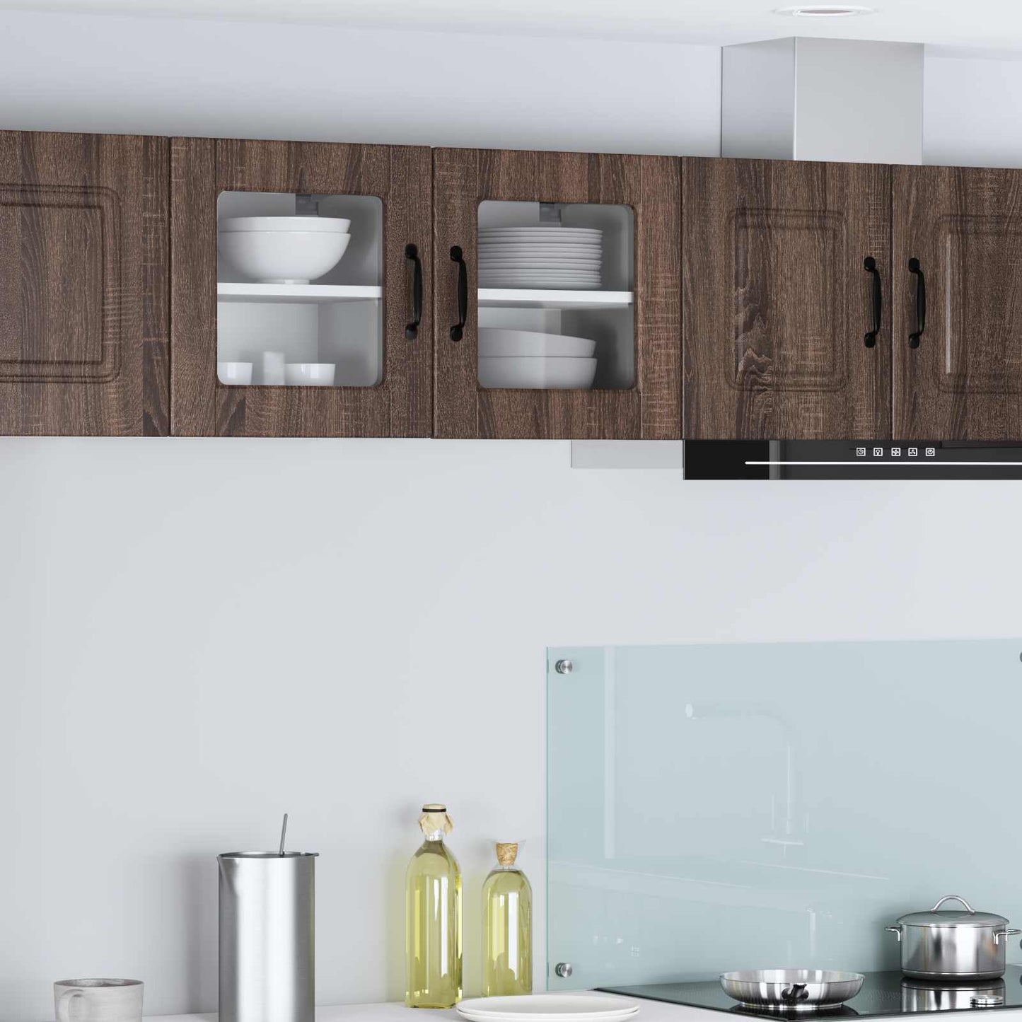 vidaXL Ραφιέρα τοίχου 2 pcs Καφέ δρυς 40 x 31 x 40 εκ.