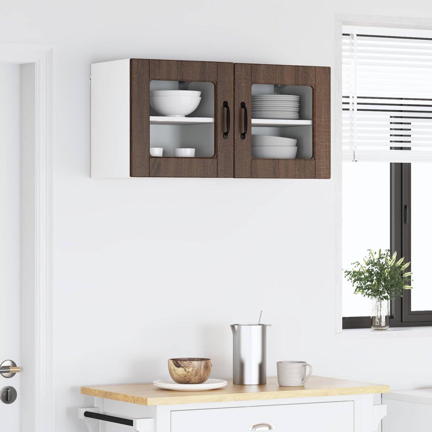 vidaXL Ραφιέρα τοίχου 2 pcs Καφέ δρυς 40 x 31 x 40 εκ.