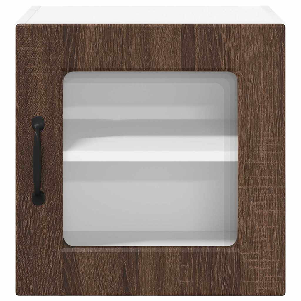 vidaXL Κρεμαστό ντουλάπι κουζίνας 2 pcs Καφέ δρυς 40 x 31 x 40 εκ.