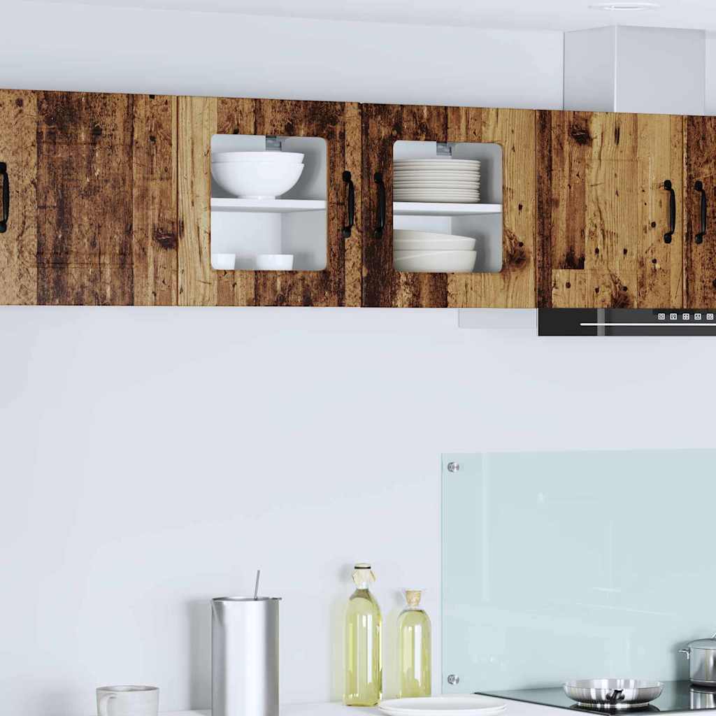 vidaXL Κρεμαστό ντουλάπι κουζίνας 2 pcs Παλιό Ξύλο 40 x 31 x 40 εκ.